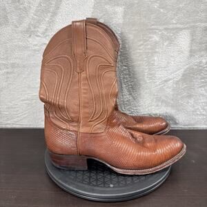 Tecovas Boots Mens 10 D The Nolan Brown Western Cowboy Lizard Exotic
